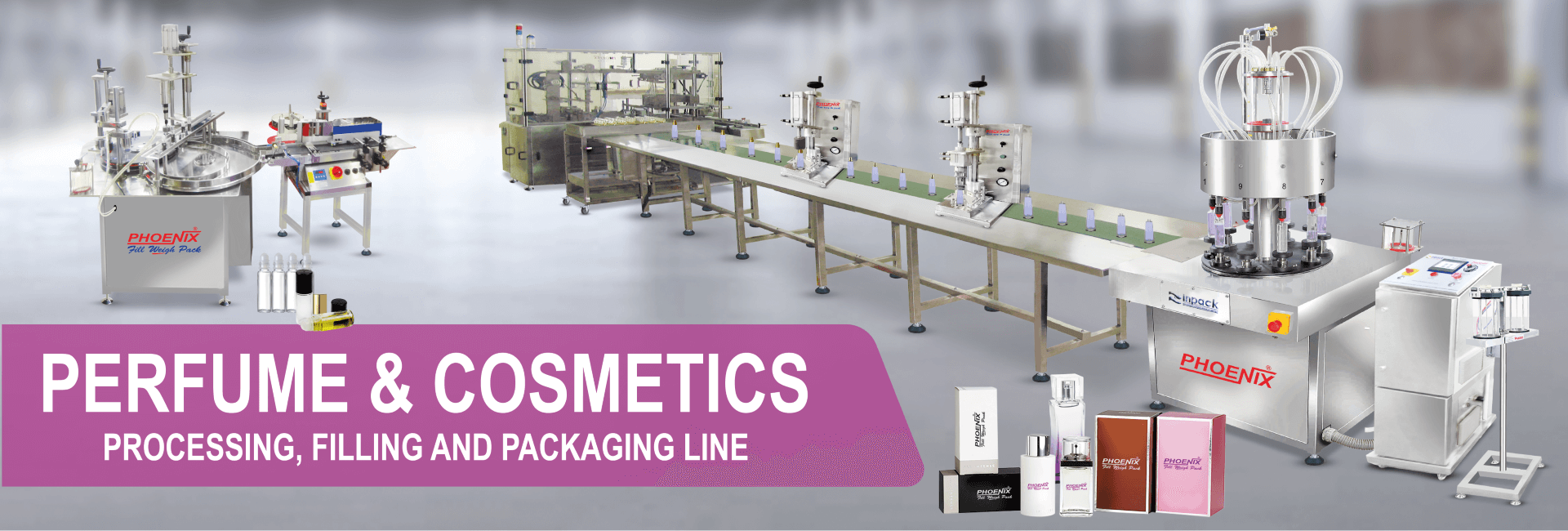 Perfume & Cosmetics, Processing, Filling and Packaging Line - Desktop