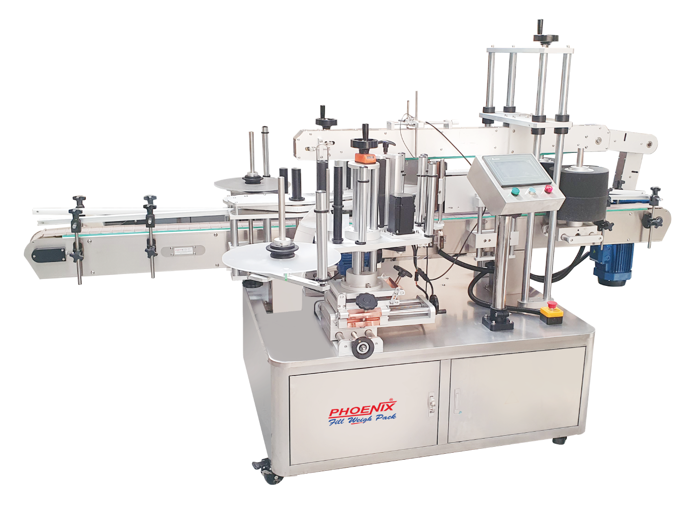 Automatic Round Bottle + Double Side Labeling Machine