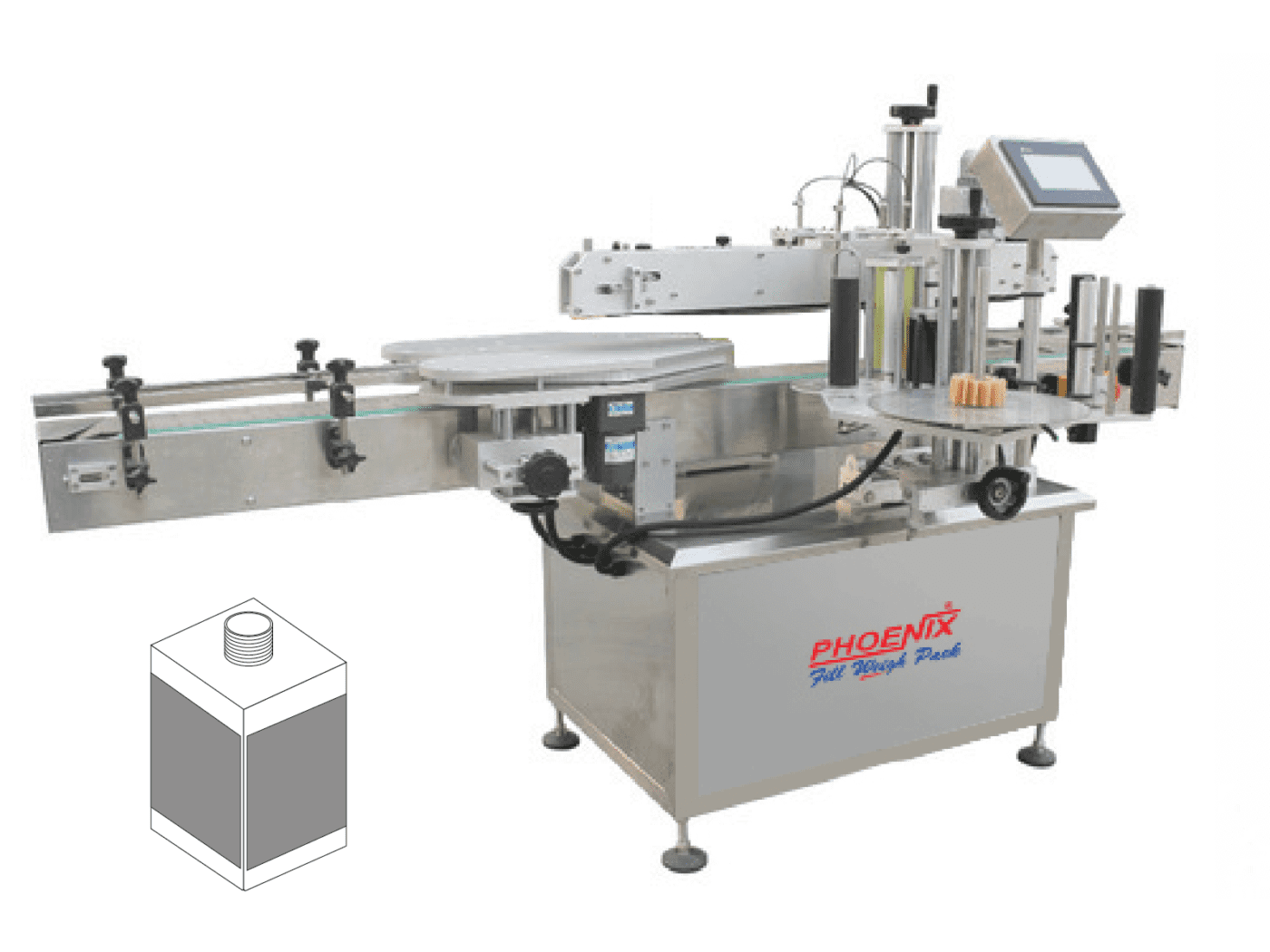 Automatic 4 Side Labeling Machine