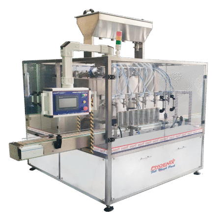 AUTOMATIC PISTON FILLING MACHINE WITH HOPPER