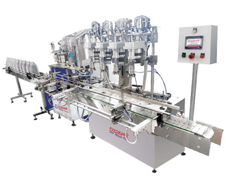 Semi Automatic 4 Heads Linear Capping Machine