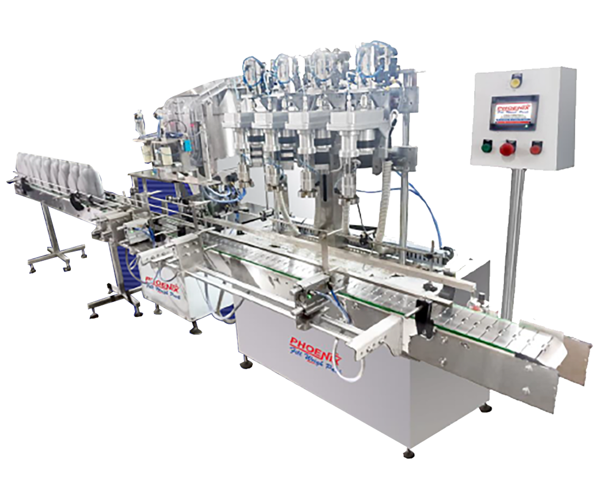 Semi Automatic 4 Heads Linear Capping Machine