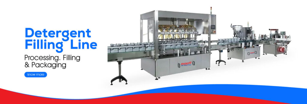Detergent Filling Line Processing. Filling & Packaging